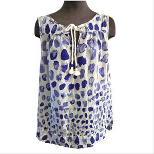 EC GAP COTTON AND SILK SLEEVELESS LIGHTWEIGHT BLOUSE SZ.L